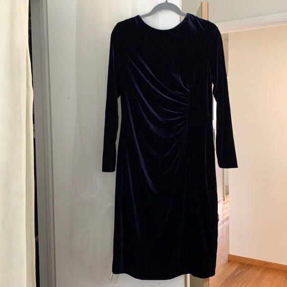Harper Rose Ruched Velvet Sheath Dress NWT - Picture 2 of 11